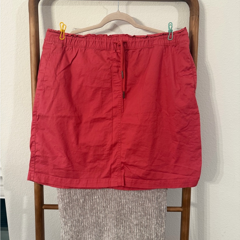 Dark Pink Drawstring Skirt